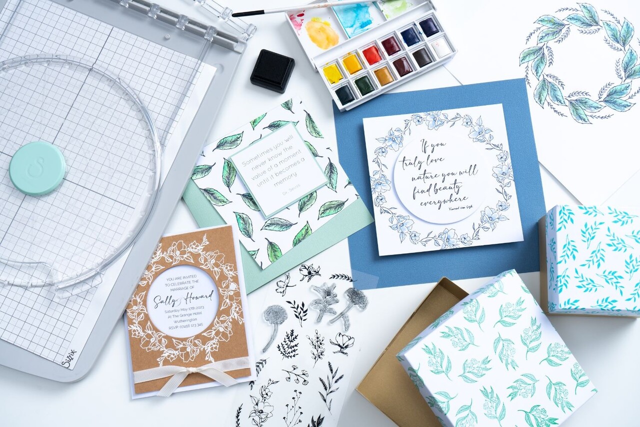 Sizzix Clear Stamps by Lisa Jones Garden Botanicals (17pcs) (666641)