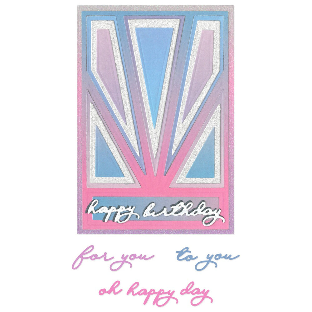 Sizzix Thinlits Die by Stacey Park Cosmopolitan, Refined Rays (20pcs) (666649) (DISCONTINUED)