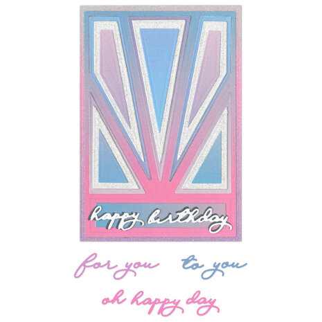 Sizzix Thinlits Die by Stacey Park Cosmopolitan, Refined Rays (20pcs) (666649) (DISCONTINUED)