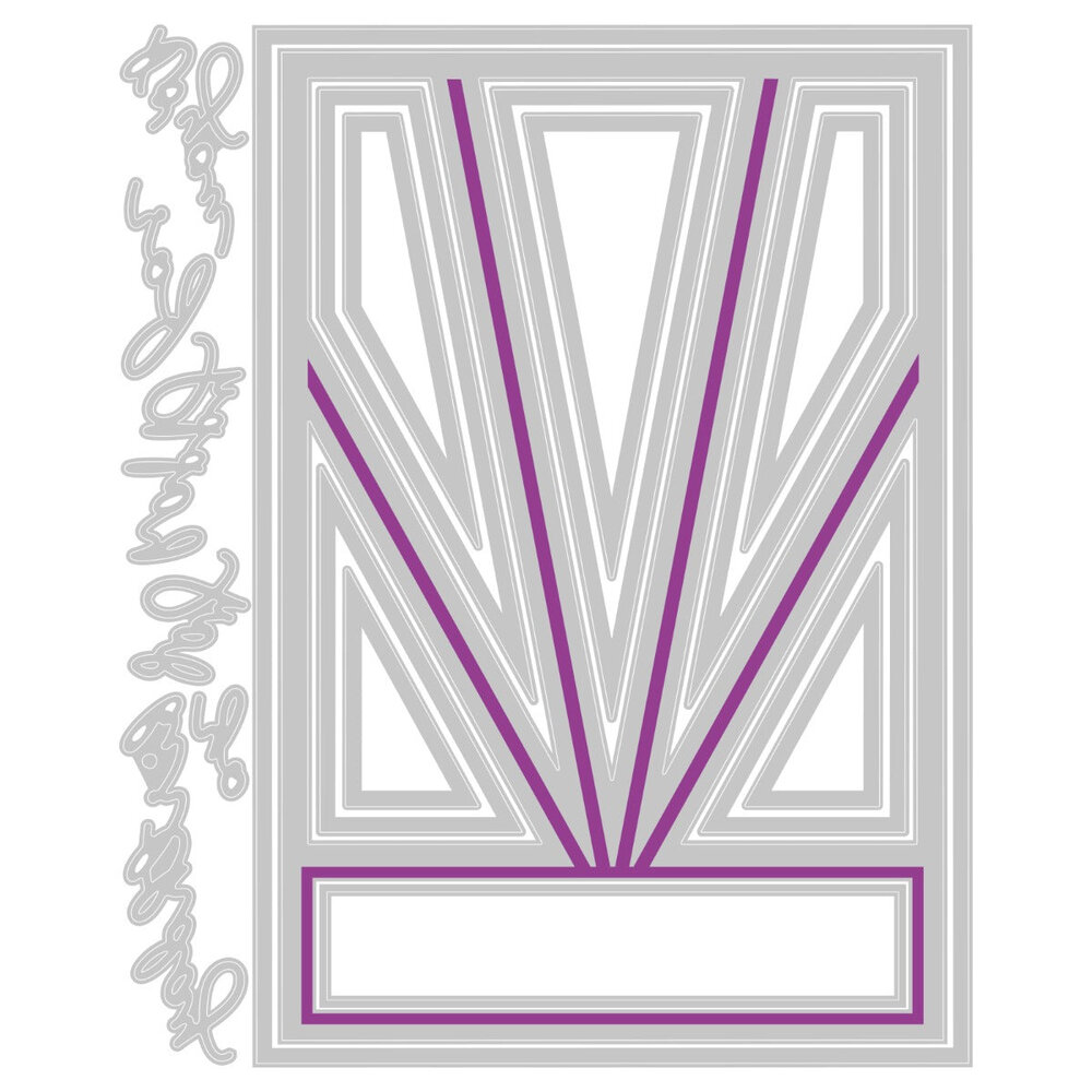 Sizzix Thinlits Die by Stacey Park Cosmopolitan, Refined Rays (20pcs) (666649) (DISCONTINUED)