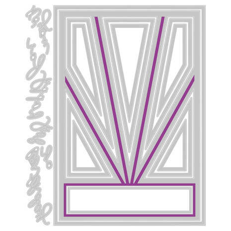 Sizzix Thinlits Die by Stacey Park Cosmopolitan, Refined Rays (20pcs) (666649) (DISCONTINUED)