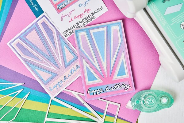 Sizzix Thinlits Die by Stacey Park Cosmopolitan, Refined Rays (20pcs) (666649) (DISCONTINUED)