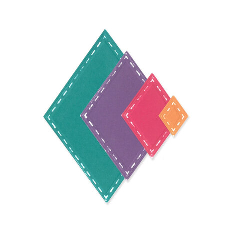 Sizzix Framelits Die by Stacey Park Fanciful Katy Deco Diamonds (13pcs) (666652) (DISCONTINUED)