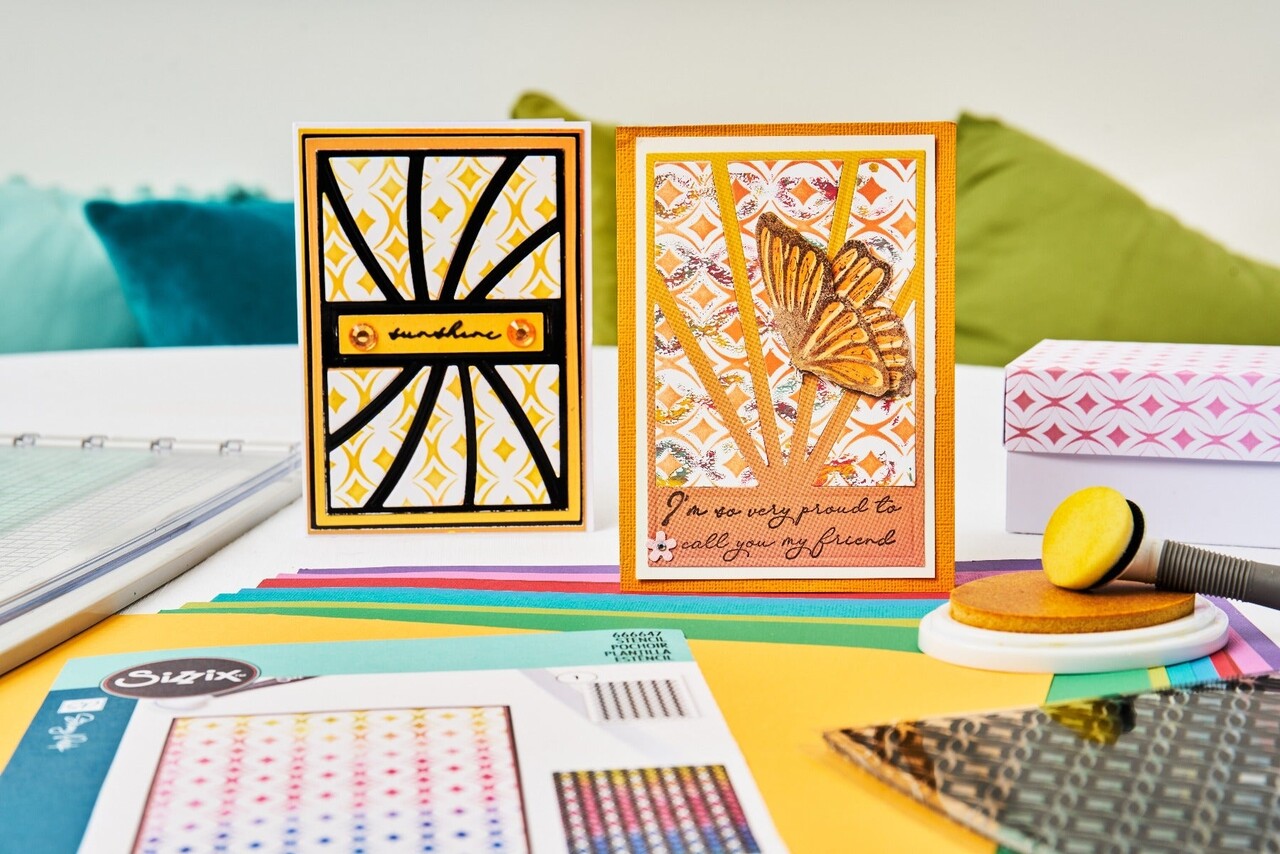 Sizzix Stencil by Stacey Park Cosmopolitan, Uptown Adornment (666647) (DISCONTINUED)