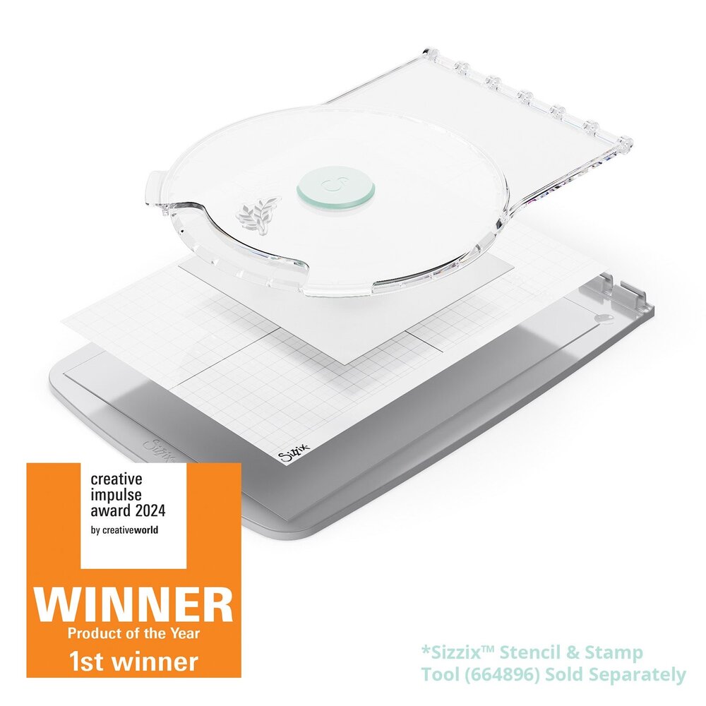 Sizzix Stencil & Stamp Tool - Stamp & Spin Tool (666614)