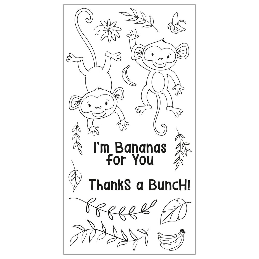 Sizzix Clear Stamps by Catherine Pooler Going Bananas (15pcs) (666653) (DISCONTINUED)