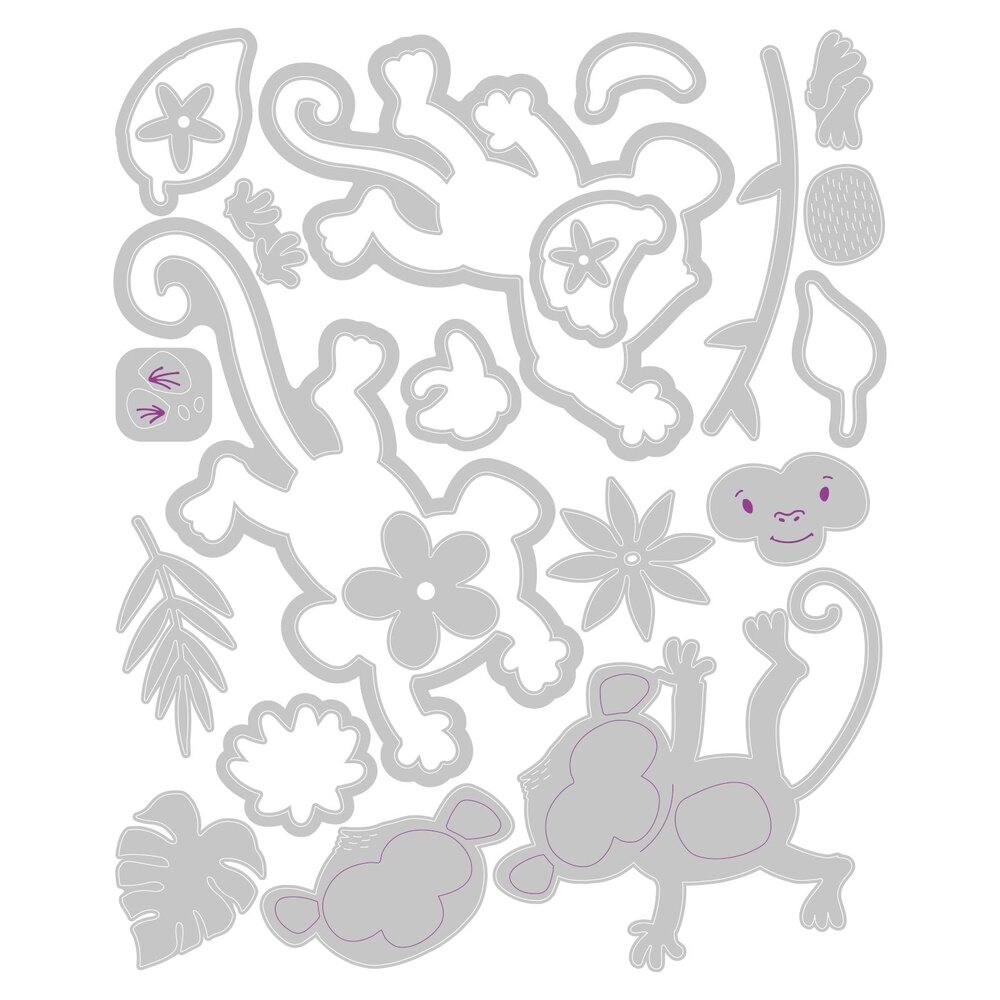 Sizzix Framelits Die by Catherine Pooler Going Bananas #2 (22pcs) (666654) (DISCONTINUED)