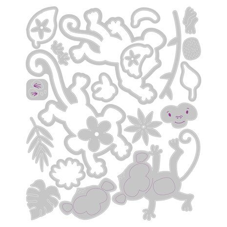 Sizzix Framelits Die by Catherine Pooler Going Bananas #2 (22pcs) (666654) (DISCONTINUED)