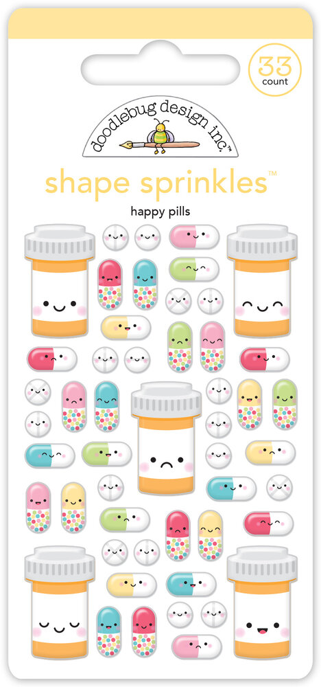 Doodlebug Design Happy Pills Shape Sprinkles (8007) (DISCONTINUED) Doodlebug Design Happy Pills Shape Sprinkles (8007) (DISCONTINUED)