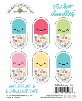 Doodlebug Design Happy Pills Sticker Doodles (8026) (DISCONTINUED)