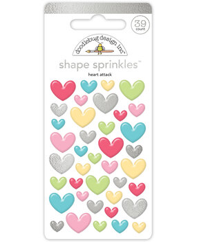 Doodlebug Design Heart Attack Shape Sprinkles (8008) (DISCONTINUED)