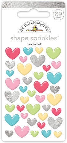 Doodlebug Design Heart Attack Shape Sprinkles (8008) (DISCONTINUED) Doodlebug Design Heart Attack Shape Sprinkles (8008) (DISCONTINUED)