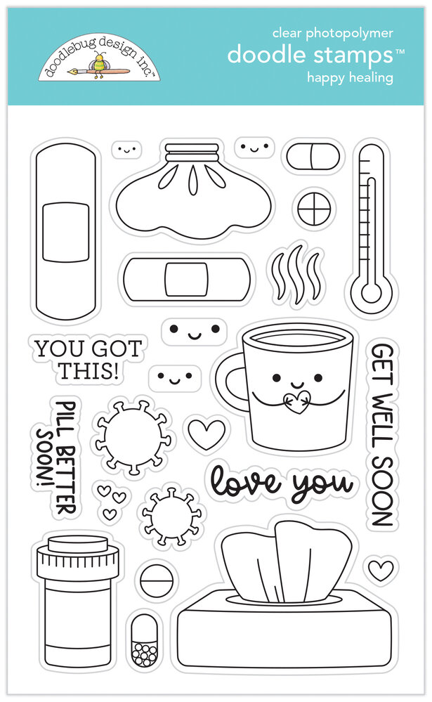 Doodlebug Design Happy Healing Doodle Stamps (8028) (DISCONTINUED)