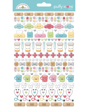 Doodlebug Design Happy Healing Puffy Icons Stickers (8019) (DISCONTINUED)