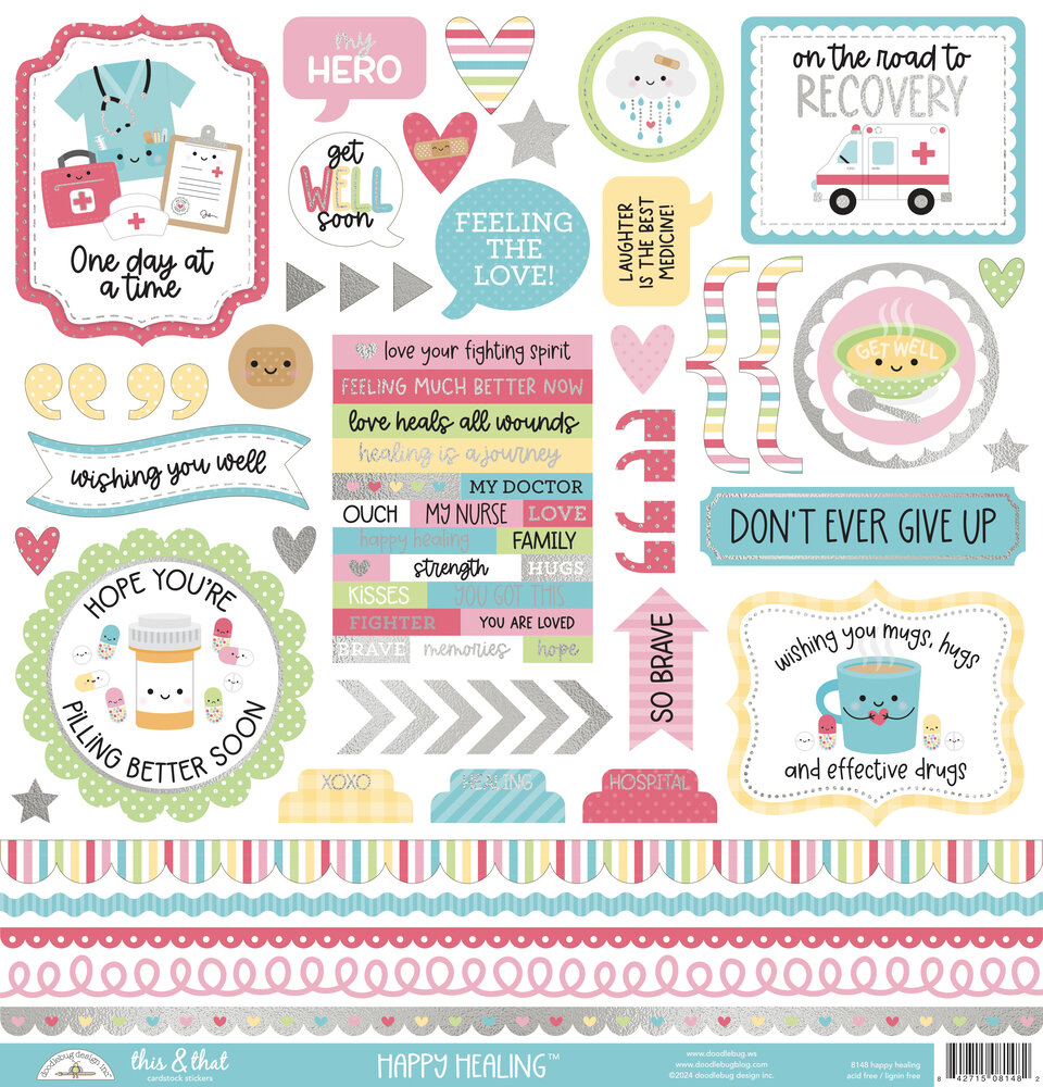 Doodlebug Design Happy Healing This & That Stickers (8148) (DISCONTINUED) Doodlebug Design Happy Healing This & That Stickers (8148) (DISCONTINUED)