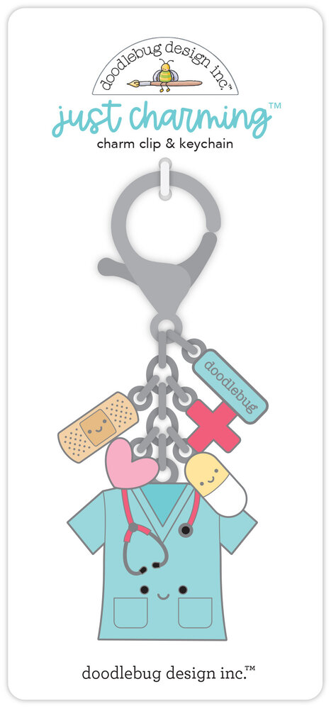 Doodlebug Design Caregiver Just Charming Clip & Keychain (8496) (DISCONTINUED) Doodlebug Design Caregiver Just Charming Clip & Keychain (8496) (DISCONTINUED)