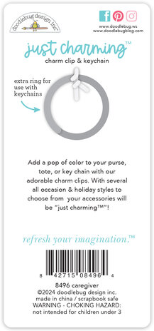 Doodlebug Design Caregiver Just Charming Clip & Keychain (8496) (DISCONTINUED) Doodlebug Design Caregiver Just Charming Clip & Keychain (8496) (DISCONTINUED)