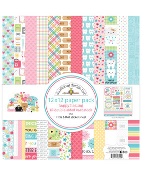 Doodlebug Design Happy Healing 12x12 Inch Paper Pack (8149) (DISCONTINUED)