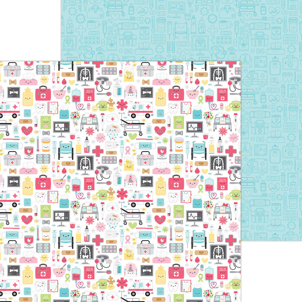 Doodlebug Design Happy Healing 12x12 Inch Paper Pack (8149) (DISCONTINUED)
