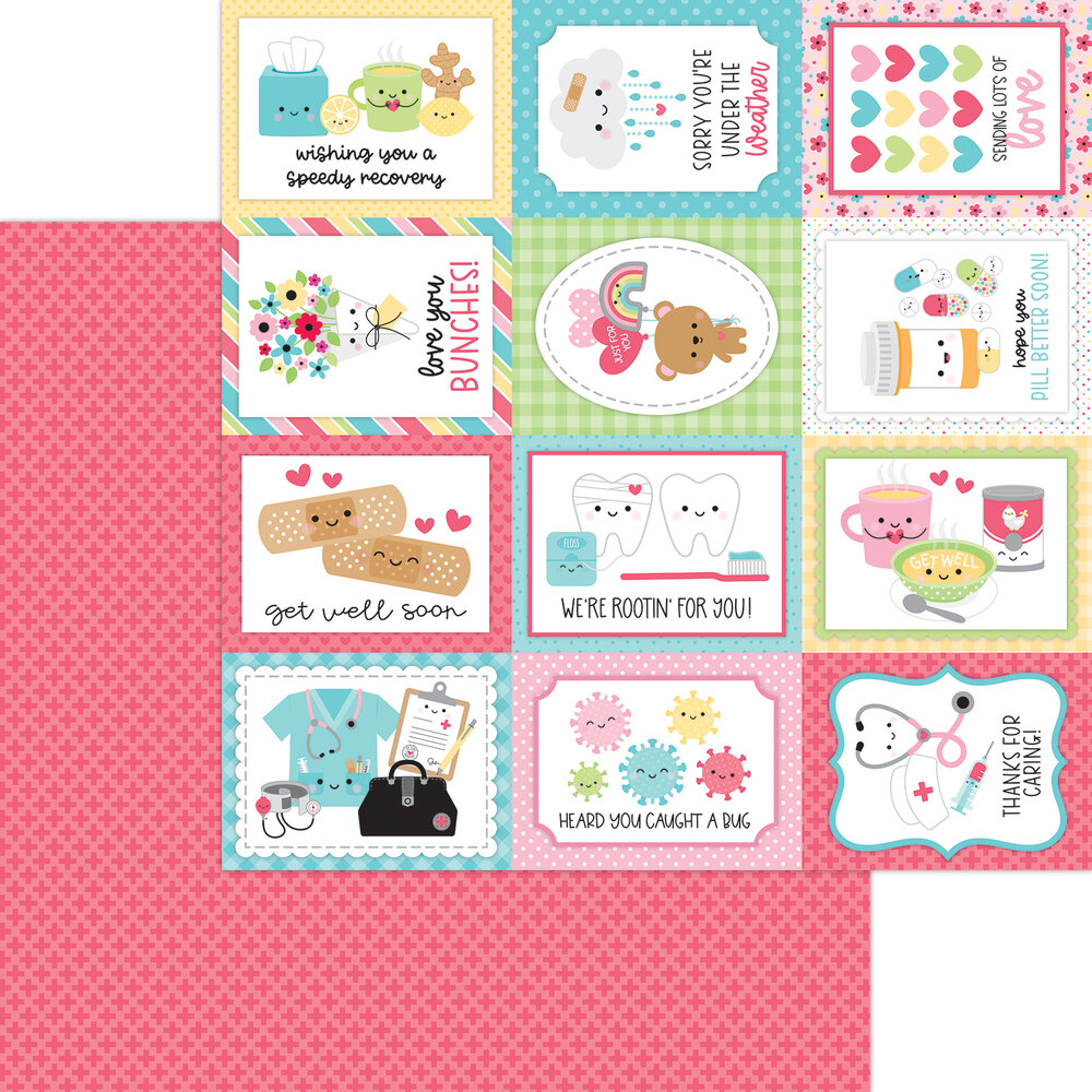 Doodlebug Design Happy Healing 12x12 Inch Paper Pack (8149) (DISCONTINUED)