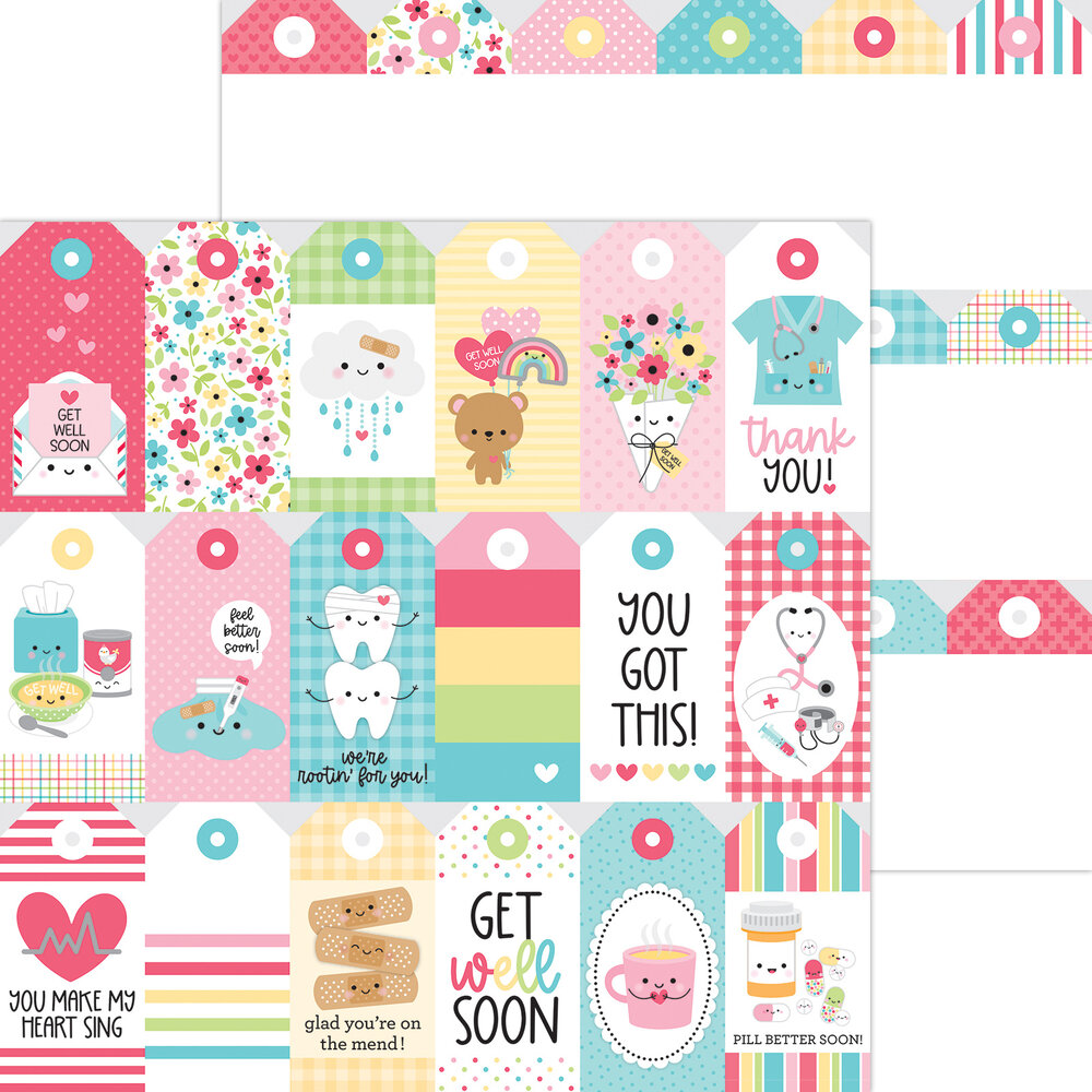 Doodlebug Design Happy Healing 12x12 Inch Paper Pack (8149) (DISCONTINUED)