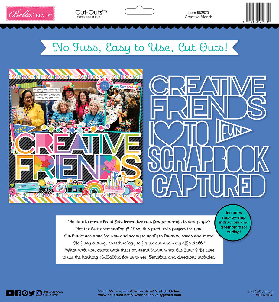 Bella BLVD Creative Friends Cut Outs (BB2870) (OUTLET)