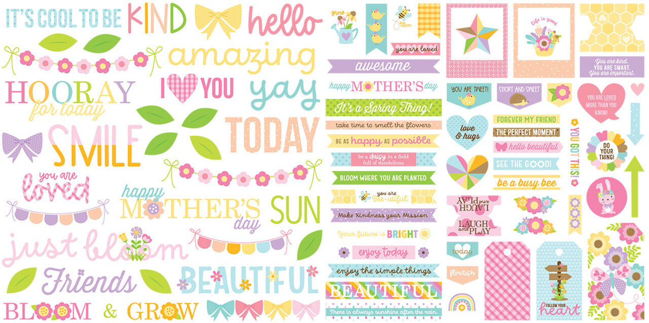 Bella BLVD Just Because Ephemera Words (85pcs) (BB2888) (DISCONTINUED)