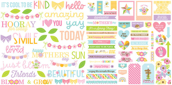 Bella BLVD Just Because Ephemera Words (85pcs) (BB2888) (DISCONTINUED)