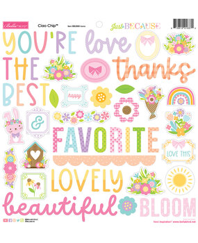 Bella BLVD Just Because Ciao Chipboard Icons (BB2889) (DISCONTINUED)
