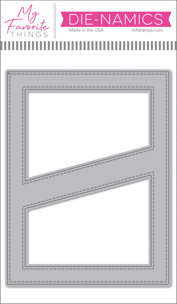 My Favorite Things Stitched Diagonal Center Strip Cover-Up Die-namics (MFT-2749)