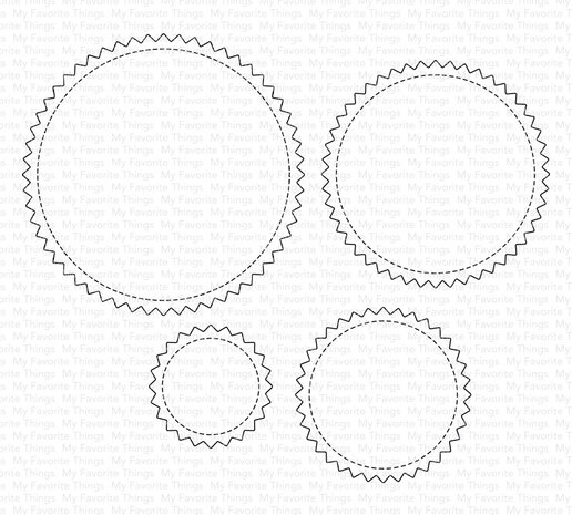 My Favorite Things Stitched Pinking Edge Circle STAX Die-namics (MFT-2788) (DISCONTINUED)