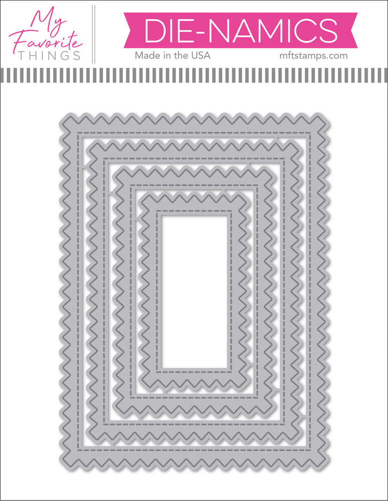 My Favorite Things Stitched Pinking Edge Rectangle STAX Die-namics (MFT-2783) (DISCONTINUED)