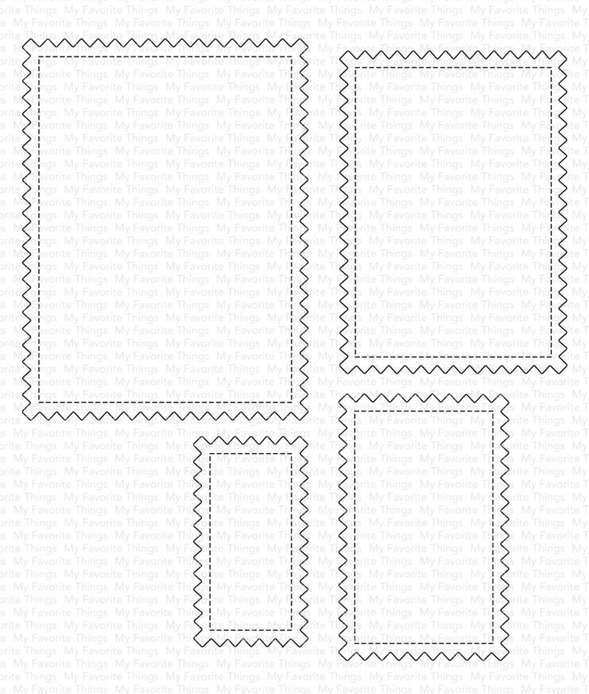 My Favorite Things Stitched Pinking Edge Rectangle STAX Die-namics (MFT-2783) (DISCONTINUED)