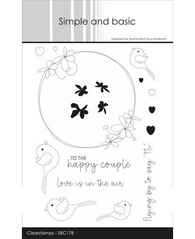 Simple and Basic Love Is In the Air A6 Clear Stamp (SBC178) (DISCONTINUED)
