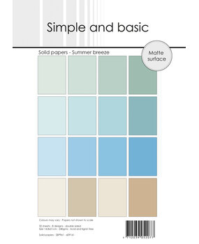 Simple and Basic Summer Breeze A5 Solid Papers (SBP961)