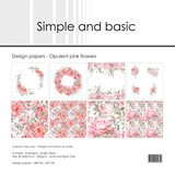 Simple and Basic Opulent Pink Flowers 12x12 Inch Paper Pack (SBP732) (DISCONTINUED)