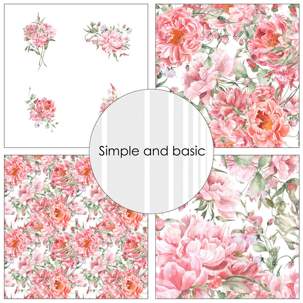 Simple and Basic Opulent Pink Flowers 6x6 Inch Paper Pack (SBP532) (DISCONTINUED) Simple and Basic Opulent Pink Flowers 6x6 Inch Paper Pack (SBP532) (DISCONTINUED)