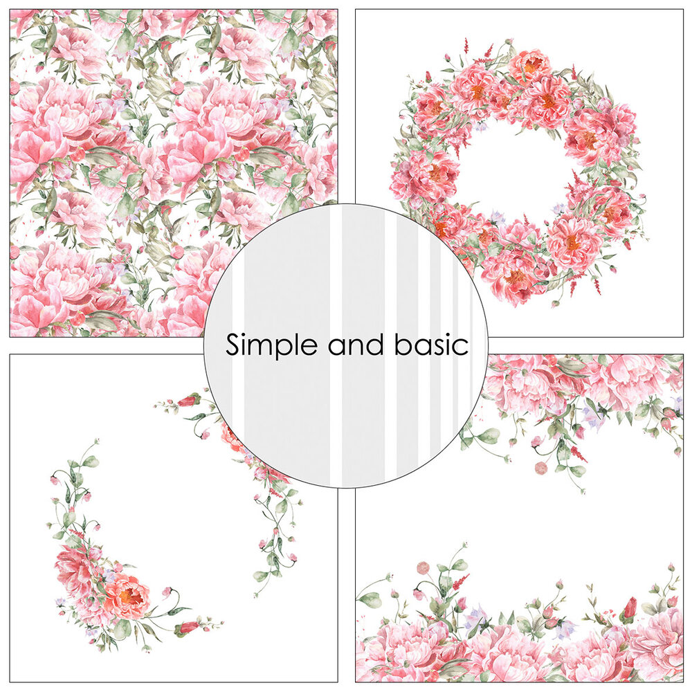 Simple and Basic Opulent Pink Flowers 6x6 Inch Paper Pack (SBP532) (DISCONTINUED) Simple and Basic Opulent Pink Flowers 6x6 Inch Paper Pack (SBP532) (DISCONTINUED)