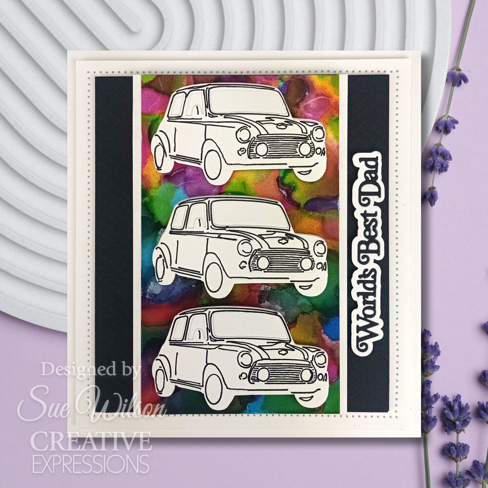 Creative Expressions Sue Wilson Craft Die Mini Shadowed Sentiments World's Best Dad (CEDSS046) (OUTLET)