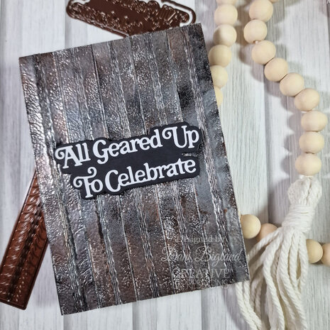 Creative Expressions Sue Wilson Craft Die Mini Shadowed Sentiments All Geared Up To Celebrate (CEDSS048) (OUTLET)