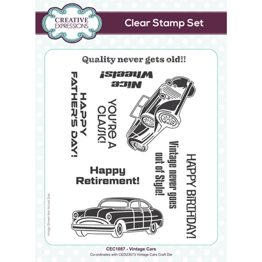 Creative Expressions Clear Stamp A5 Vintage Cars (CEC1087) (OUTLET) Creative Expressions Clear Stamp A5 Vintage Cars (CEC1087) (OUTLET)