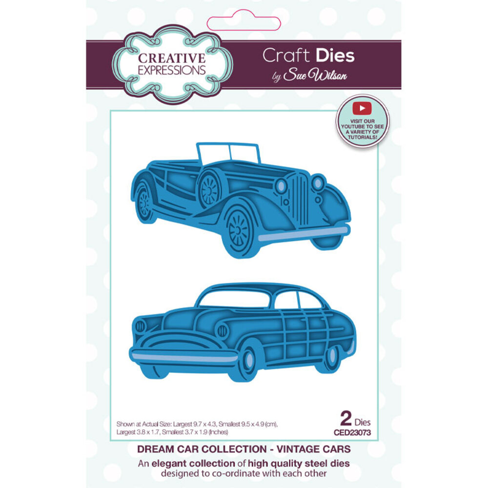 Creative Expressions Sue Wilson Craft Die Dream Car Collection Vintage Cars (CED23073) (OUTLET)