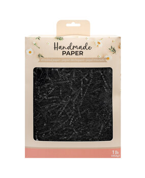 American Crafts Handmade Paper Shredded Paper Black 1lb (34030780) (OUTLET)