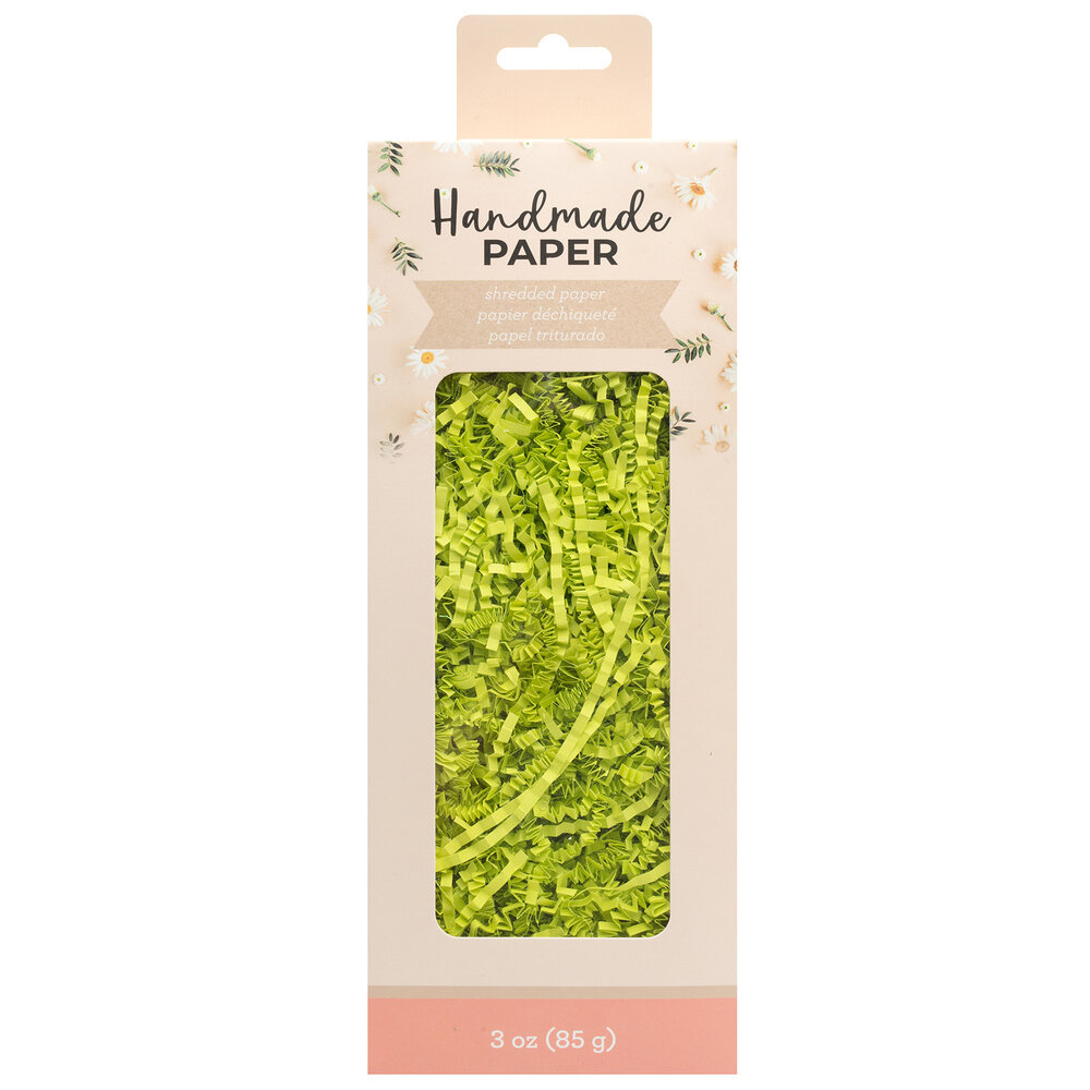 American Crafts Handmade Paper Shredded Paper Green 1lb (34017592) (OUTLET)