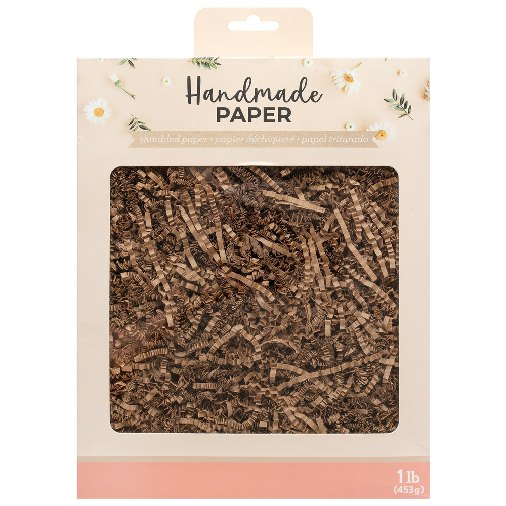 American Crafts Handmade Paper Shredded Paper Kraft 1lb (34030779) (OUTLET)