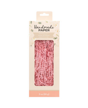 American Crafts Handmade Paper Shredded Paper Pink 1lb (34017639) (OUTLET)