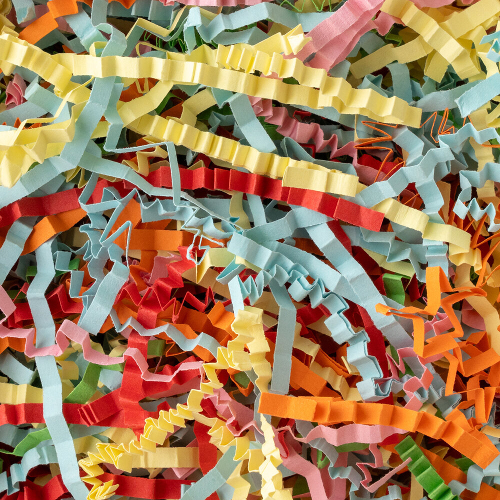 American Crafts Handmade Paper Shredded Paper Rainbow 1lb (34017640) (OUTLET)