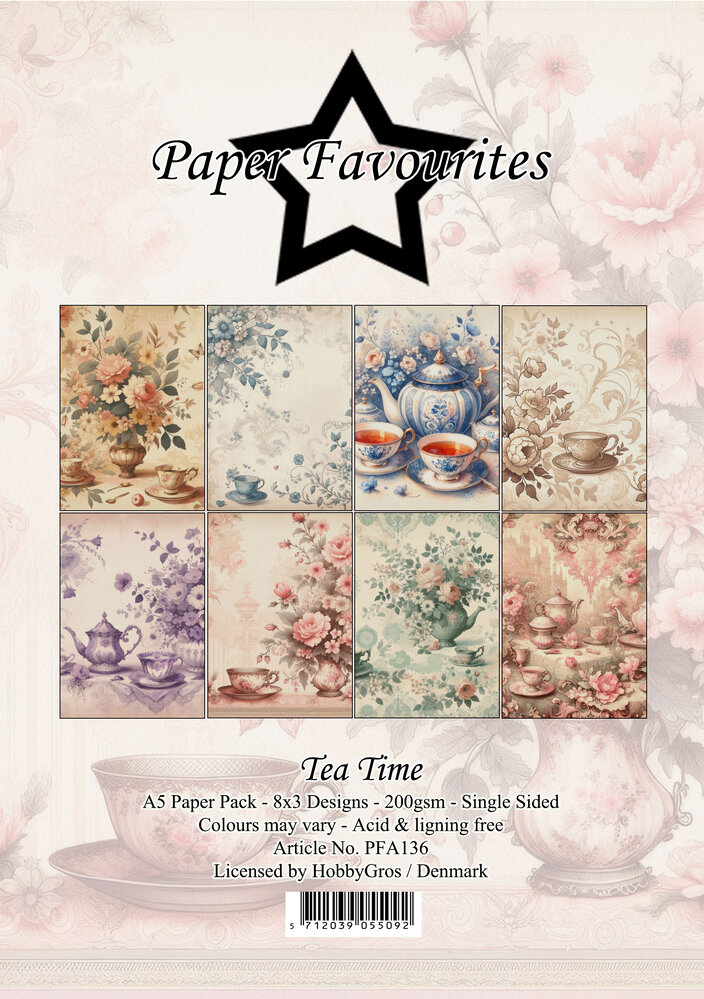 Paper Favourites Tea Time A5 Paper Pack (PFA136) (OUTLET)