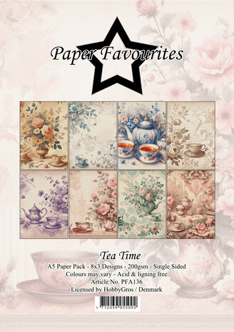 Paper Favourites Tea Time A5 Paper Pack (PFA136) (OUTLET)