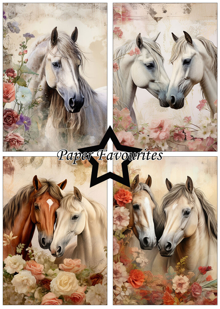 Paper Favourites Horses and Flowers A5 Paper Pack (PFA133) (DISCONTINUED)
